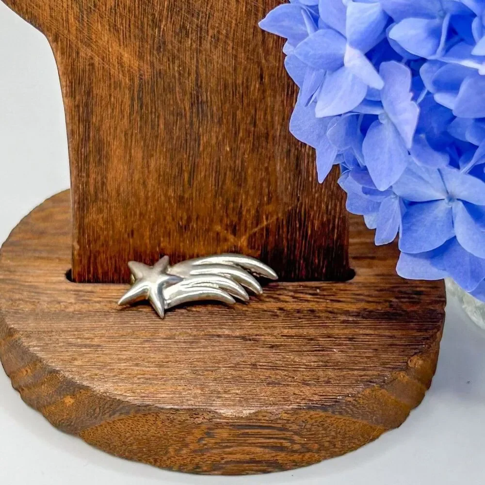 J.H. Breakell Sterling Silver Star Brooch Shooting Star Wish